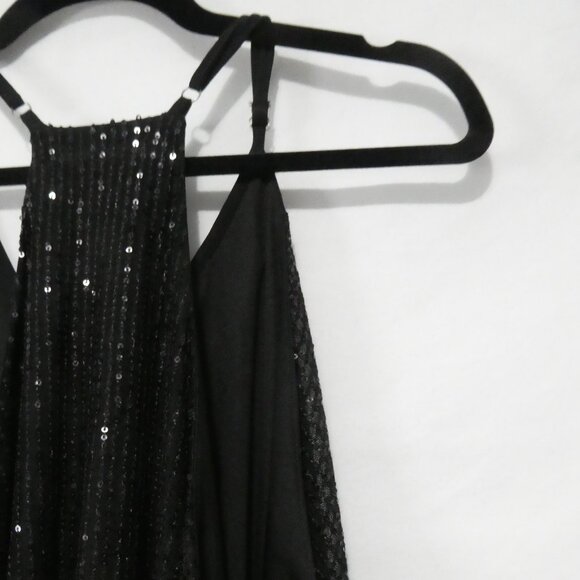 Unbranded | P2P 24 inches measured | Black Sequin Racerback Tank Top - Picture 10 of 13